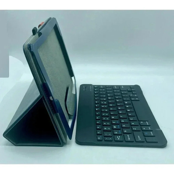 iPad/Tablet Keyboard Case Bluetooth 10.25”L x 6.25”W x 11.75” Diagonal Blue - Picture 3 of 6
